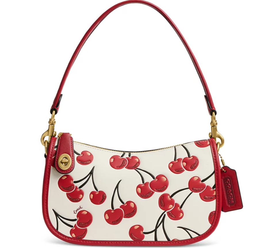 Coach - Swinger Cherry Print Leather Shoulder Bag *Pre-Orden