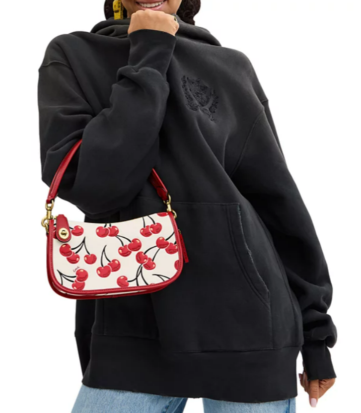 Coach - Swinger Cherry Print Leather Shoulder Bag *Pre-Orden