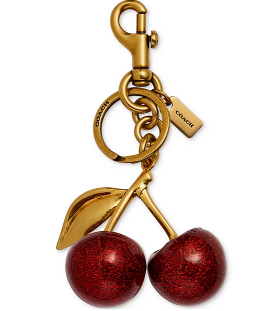 Coach - Gold-Tone Red Cherry Bag Charm *Pre-Orden